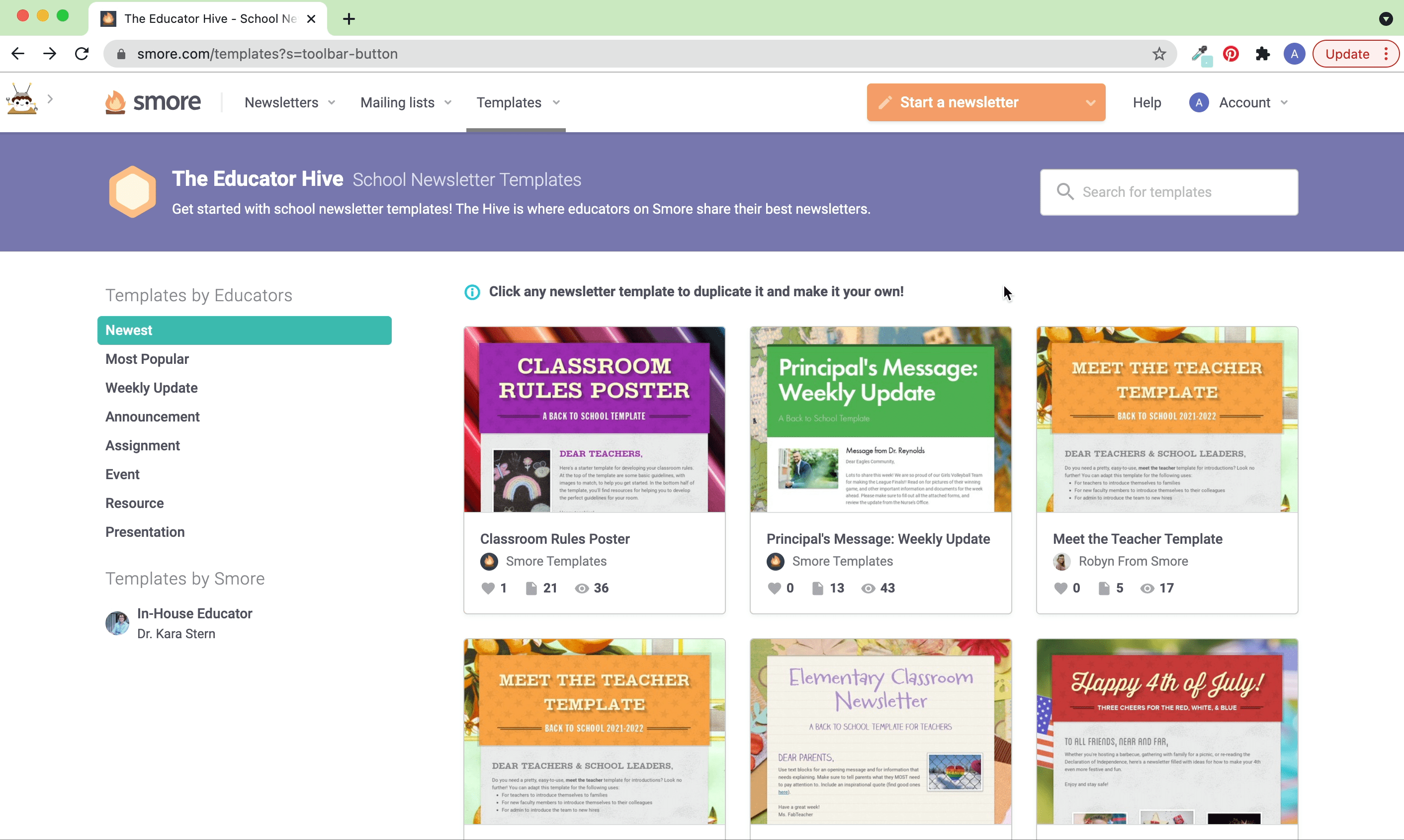 Smore’s School Newsletter Template Center Gets a Makeover
