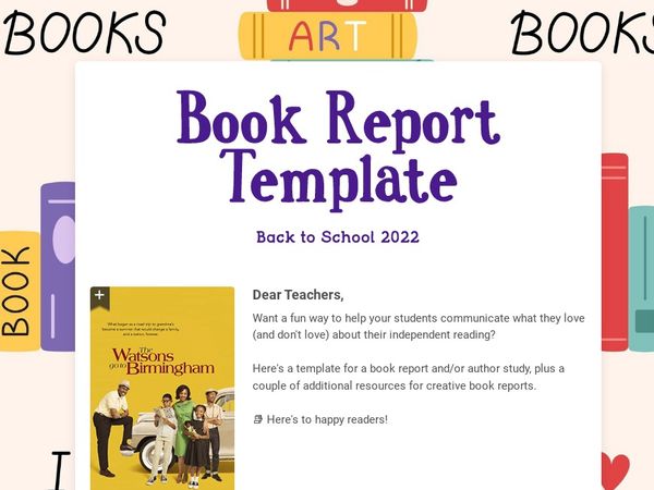 Get Creative with Book Reports! 📚
