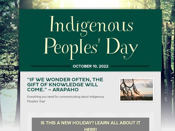 Celebrating Indigenous Peoples’ Day!