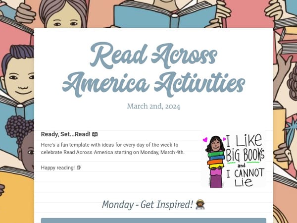 Ready, Set... Read Across America Activities!
