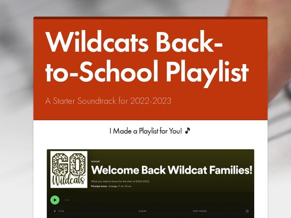 One Creative Way to Welcome Back Families? Make a Playlist!