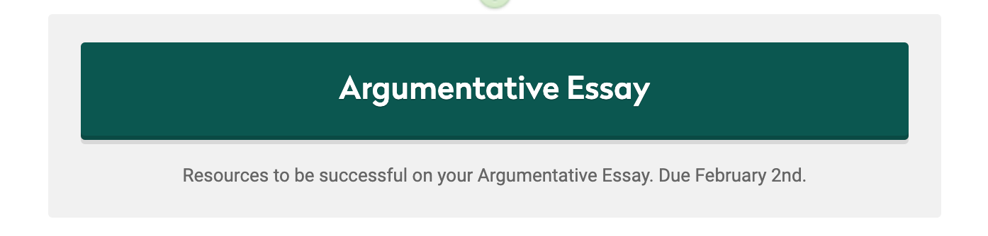 button for resources for argumentative essay