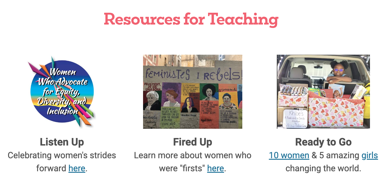 Screenshot of Newsletter with Resources for Teachers